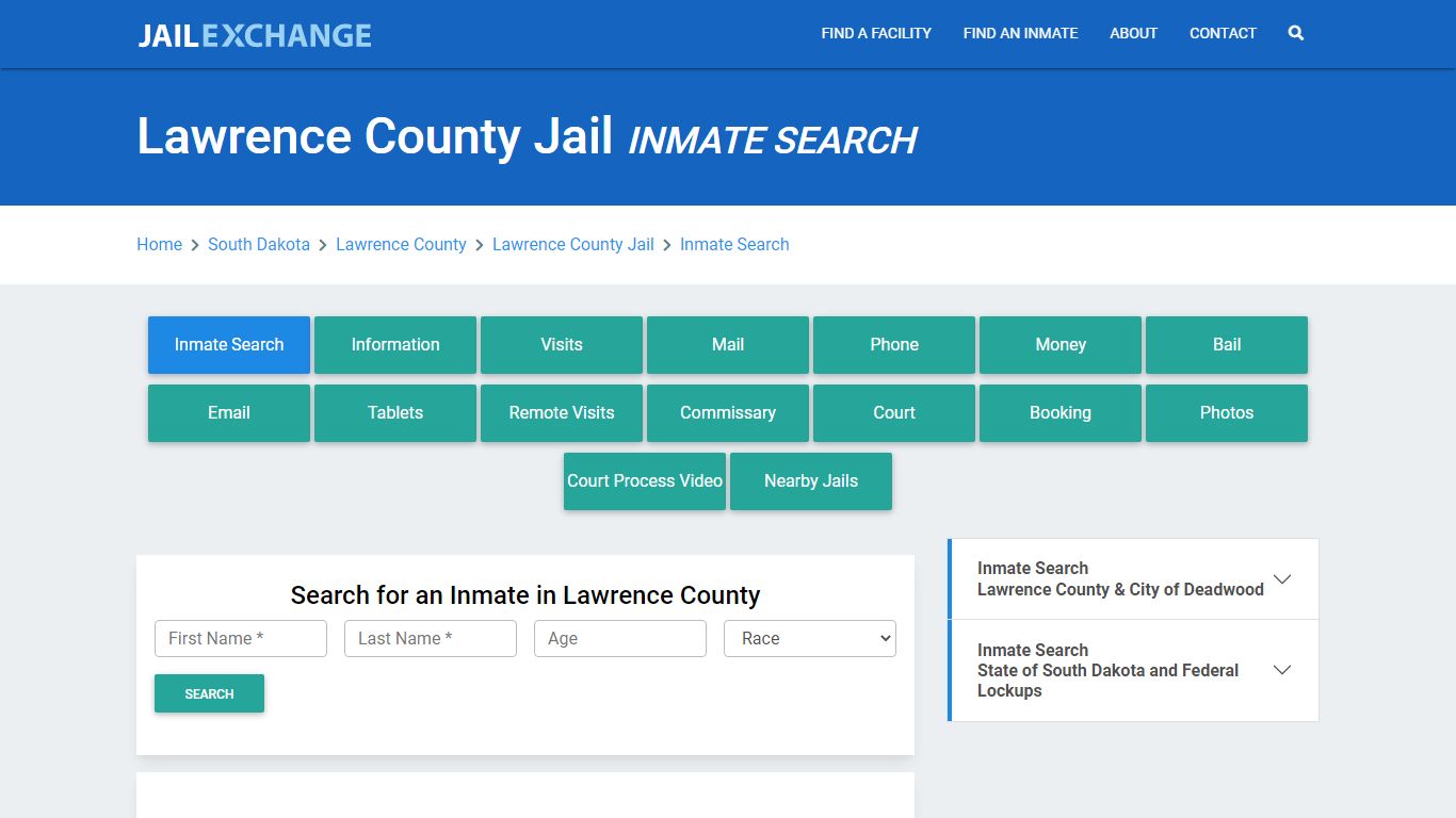 Lawrence County Jail, SD Inmate Search: Roster & Mugshots